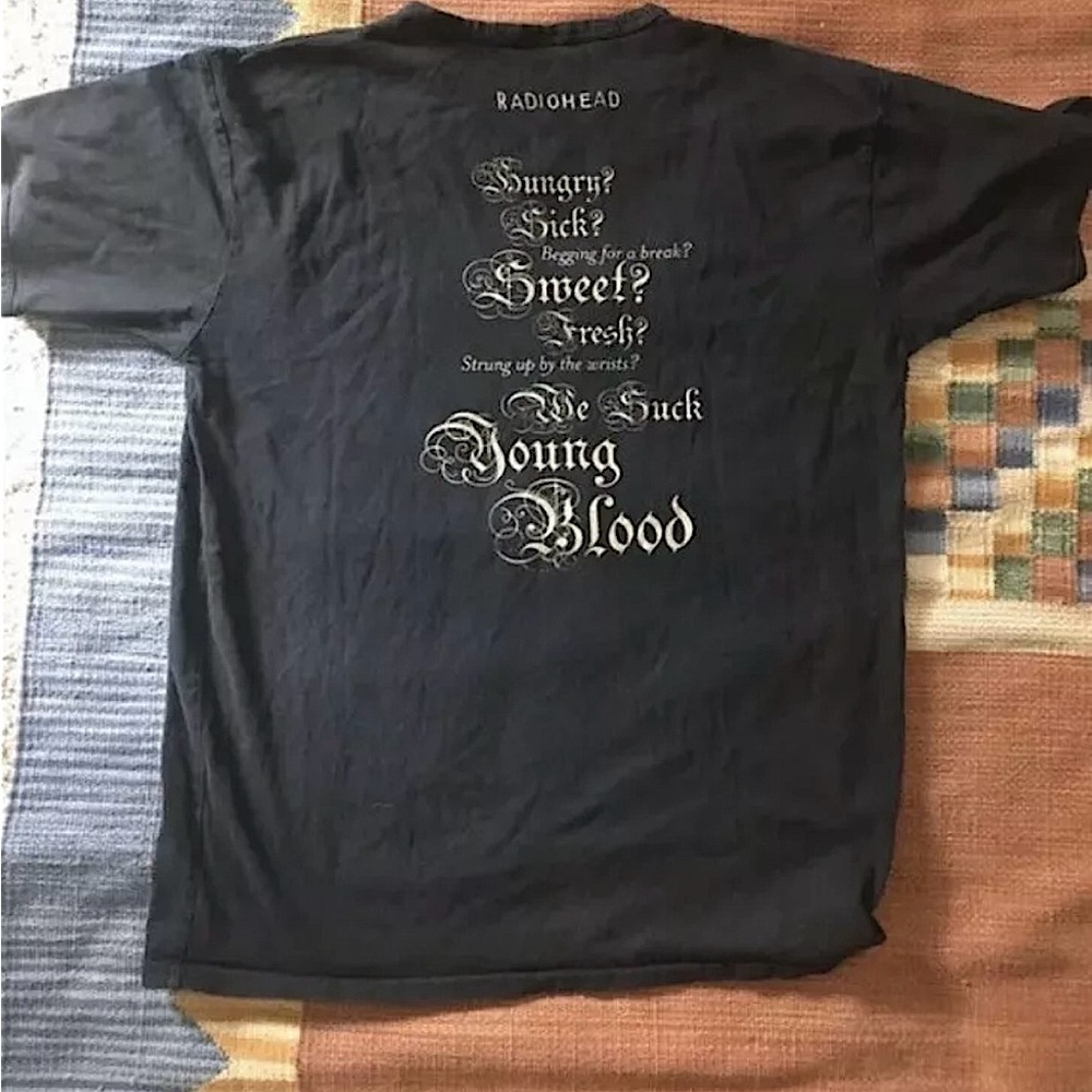 Radiohead vintage “We Suck Young Blood” W.A.S.T.E Size medium Shirt